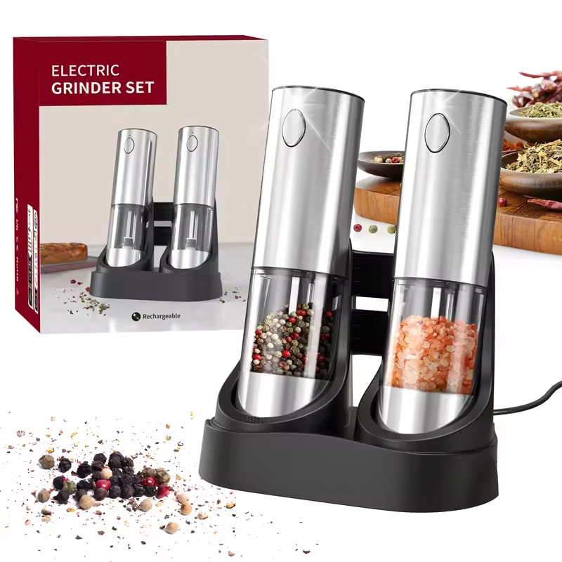 Popcorn Seasoning Salt Butter - Moedor elétrico de sal e pimenta