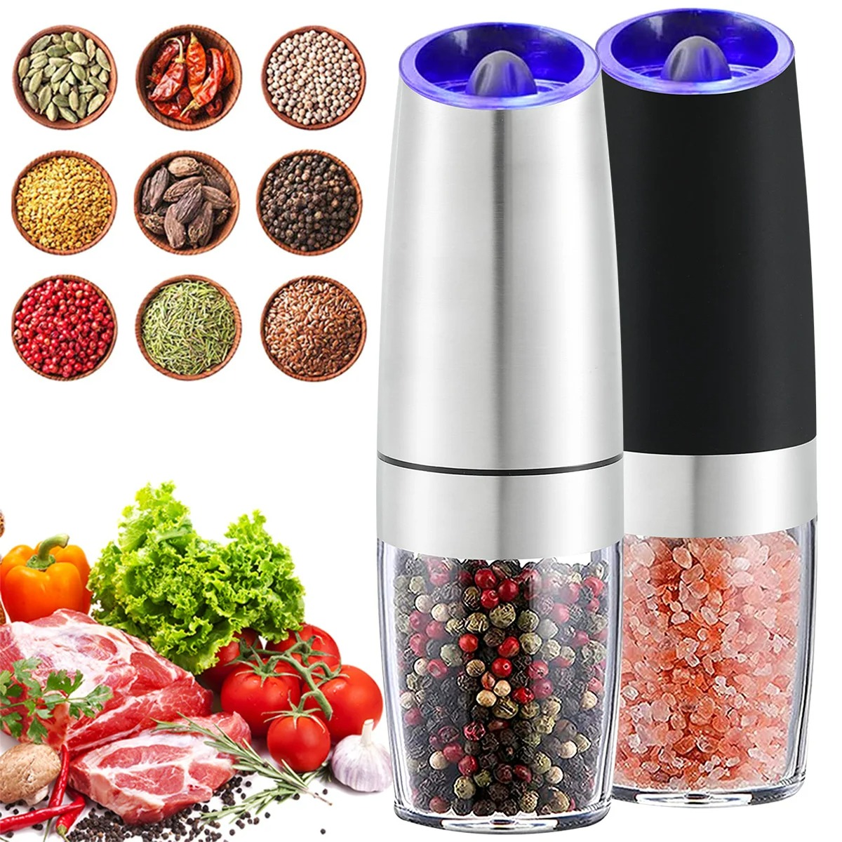 Popcorn Seasoning Salt Butter - Moedor de pimenta elétrico de aço