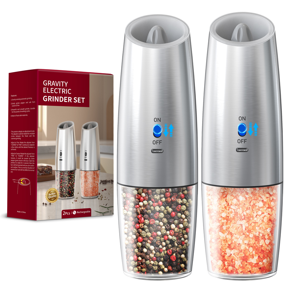Popcorn Seasoning Salt Butter - Moedor de pimenta automático recarregável MINI