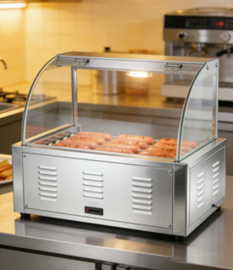 Hot Dog Roller Grill Commercial - Grelhador Elétrico Comercial Certificado para Hot
