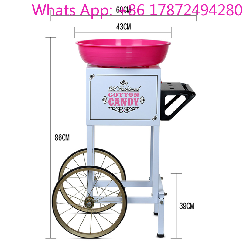 Commercial Cotton Candy Cart - Máquina de Algodão Doce Elétrica Comercial