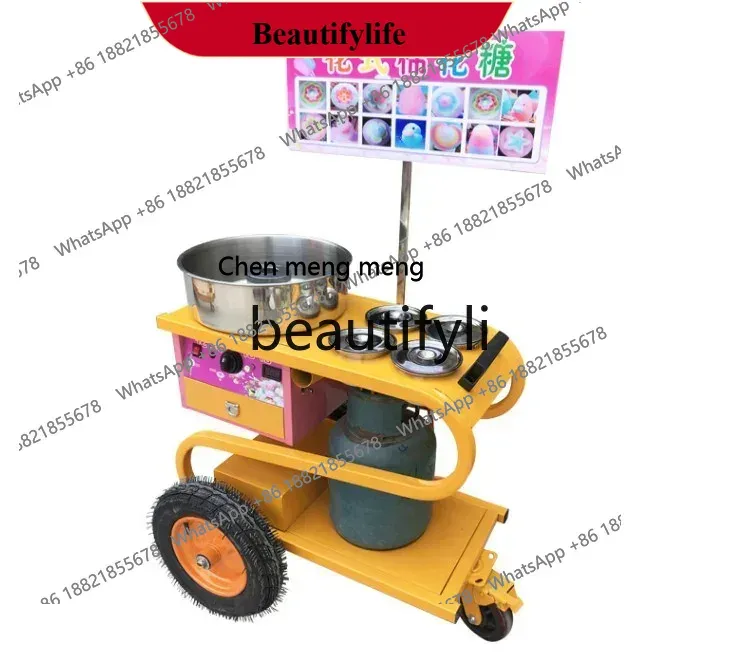 Commercial Cotton Candy Cart - Máquina de algodão doce com gás