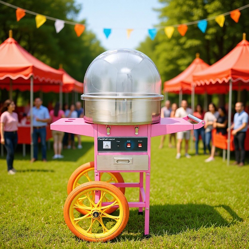 Commercial Cotton Candy Cart - Máquina elétrica comercial de algodão doce