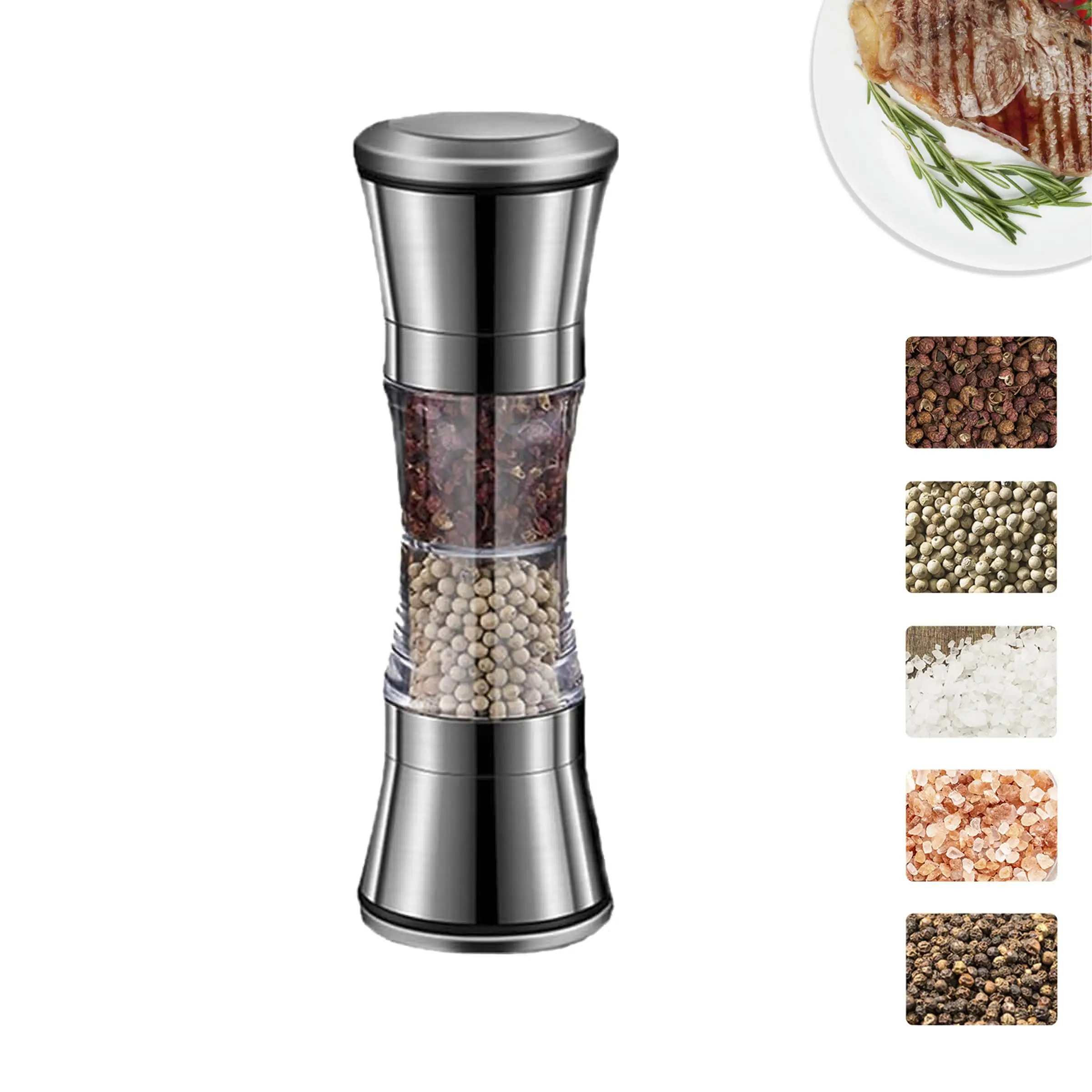 Popcorn Seasoning Salt Butter - Moedor manual de sal e pimenta