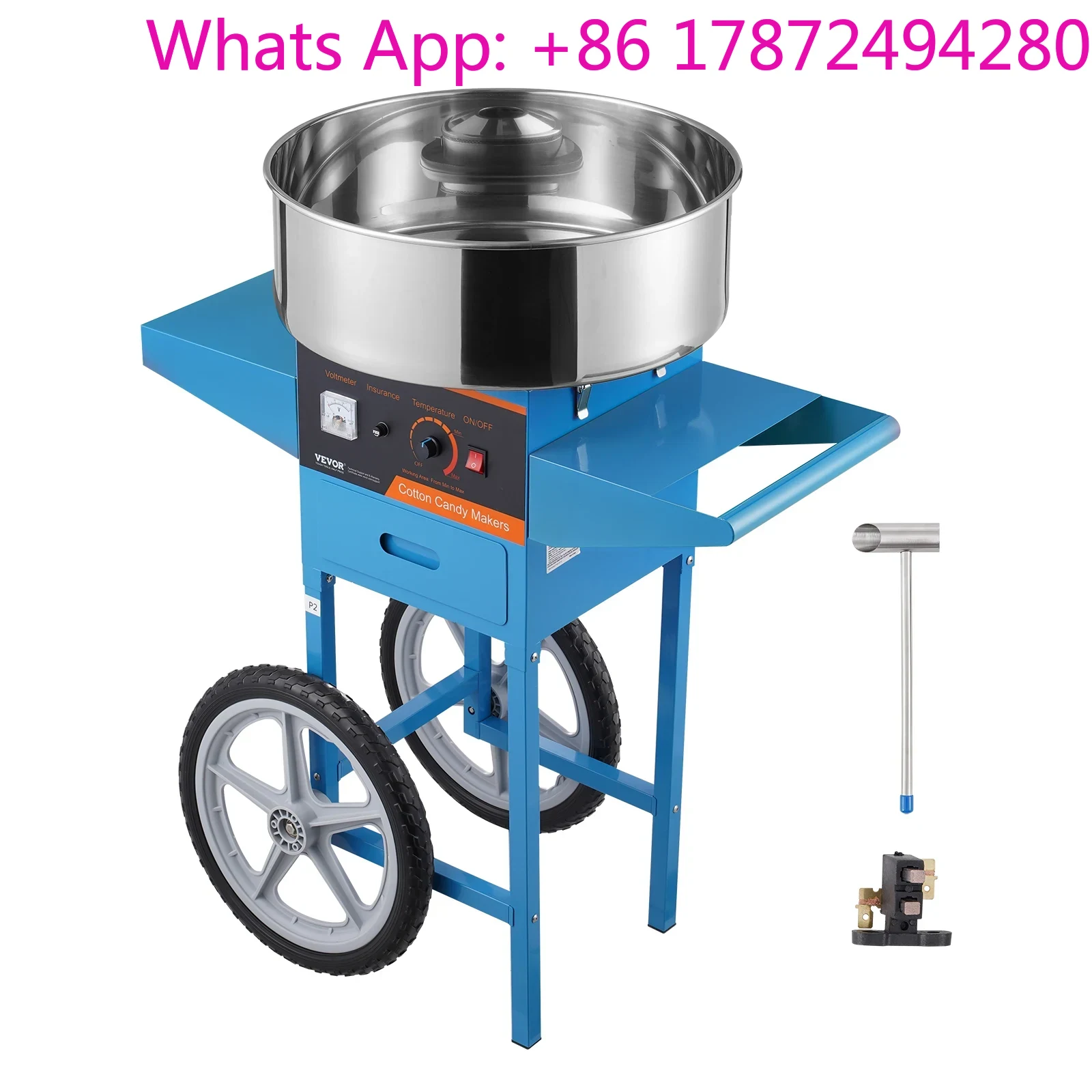 Máquina de Algodão Doce Elétri - Commercial Cotton Candy Cart avaliação e preço