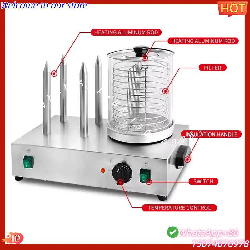 2026 Máquina Comercial Automát - Hot Dog Roller Grill Commercial avaliação e preço