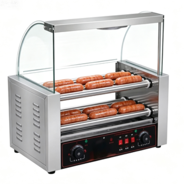 Máquina Comercial de Assar Sal - Hot Dog Roller Grill Commercial avaliação e preço