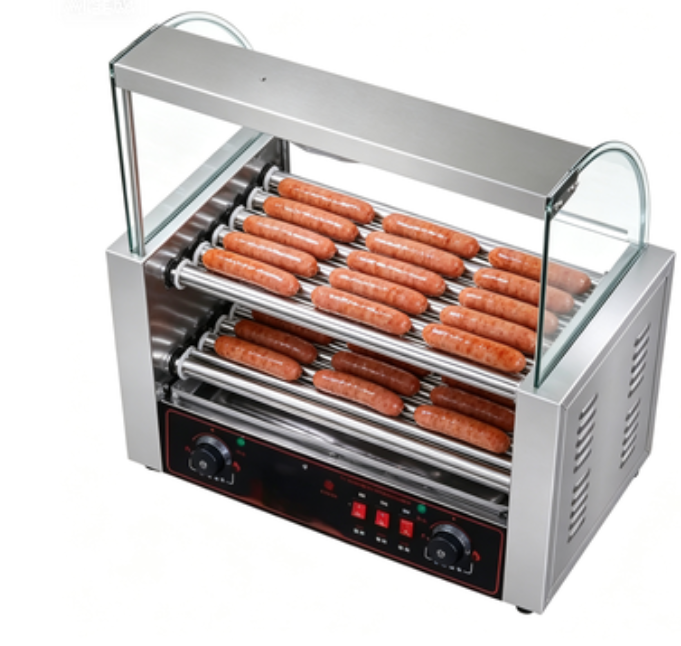 Máquina Comercial de Assar Sal - Hot Dog Roller Grill Commercial avaliação e preço