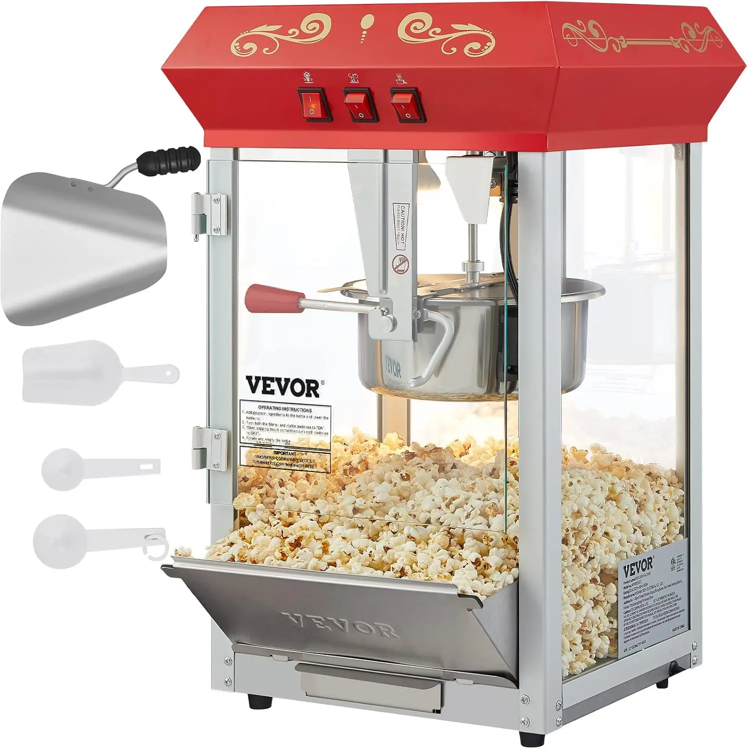 Máquina de Pipoca Comercial, C - Commercial Popcorn Machine 8Oz Kettle avaliação e preço
