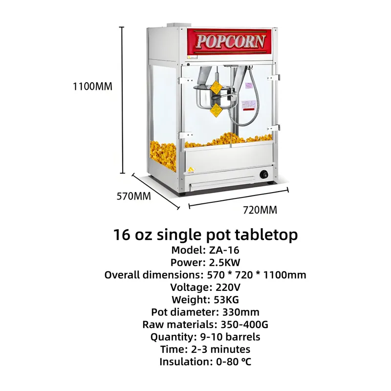 Máquina de Pipoca Comercial Au - Commercial Popcorn Maker 16Oz avaliação e preço
