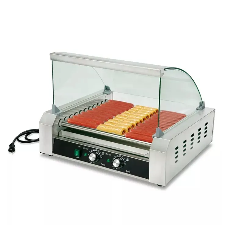 Cão-quente 11 rolo 27 cães gri - Hot Dog Roller Grill Commercial avaliação e preço