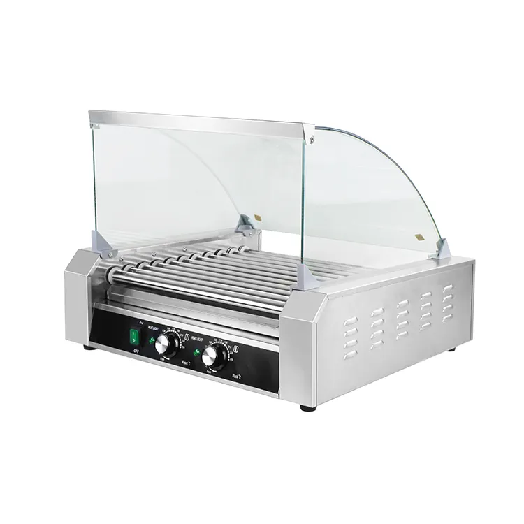 Cão-quente 11 rolo 27 cães gri - Hot Dog Roller Grill Commercial avaliação e preço