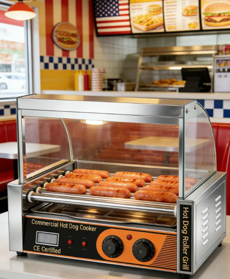 Grelhador Elétrico Comercial C - Hot Dog Roller Grill Commercial avaliação e preço