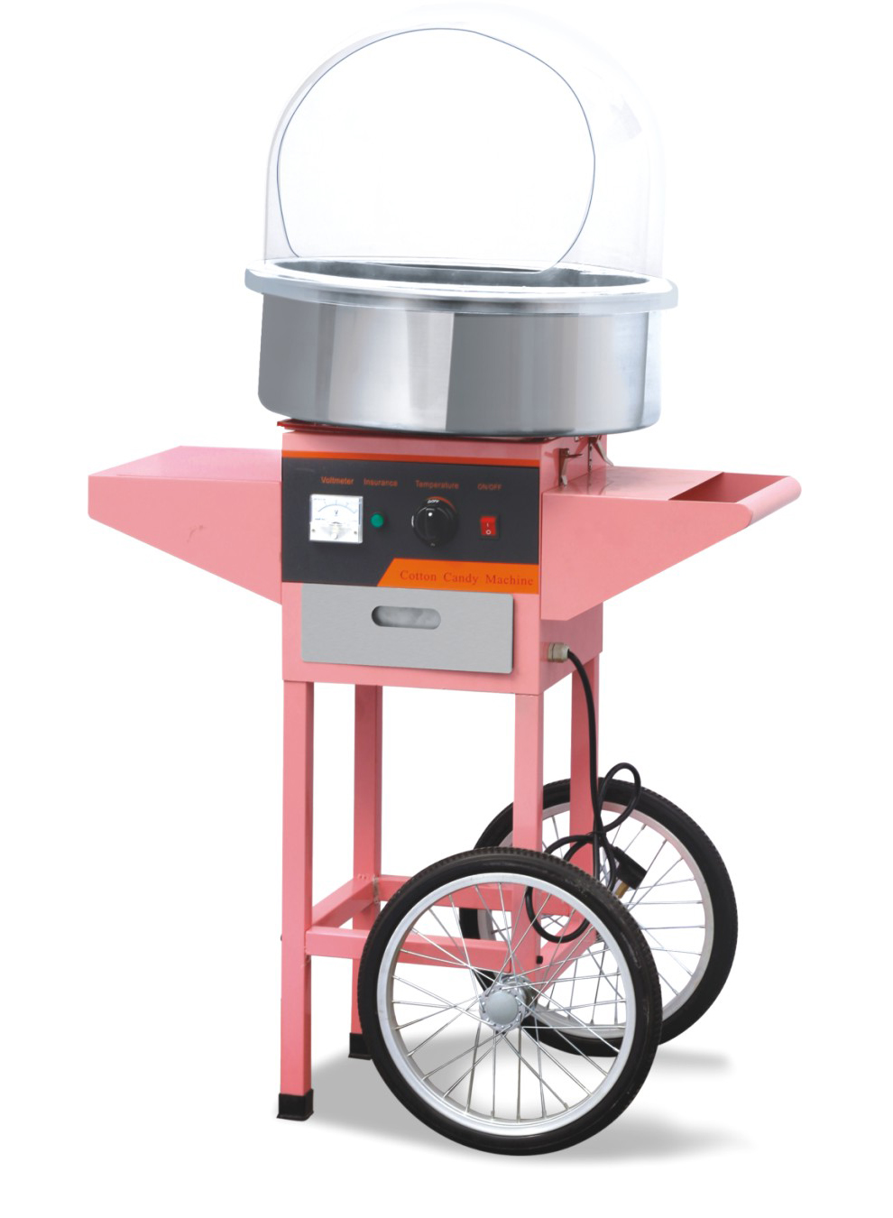 Máquina de Algodão Doce Comerc - Commercial Cotton Candy Cart avaliação e preço
