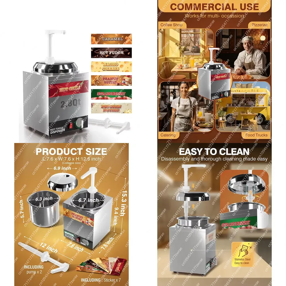Dispensador Elétrico Comercial - Commercial Nacho Cheese Warmer Dispenser avaliação e preço