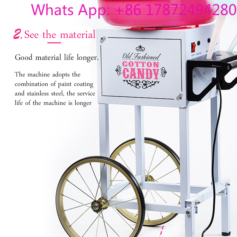 Máquina de Algodão Doce Elétri - Commercial Cotton Candy Cart avaliação e preço