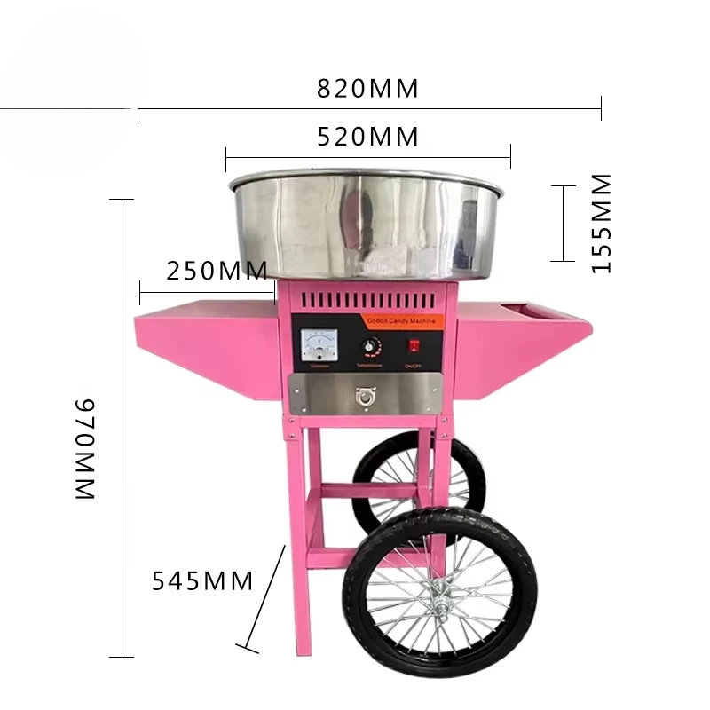 Máquina de Algodão Doce Comerc - Commercial Cotton Candy Cart avaliação e preço